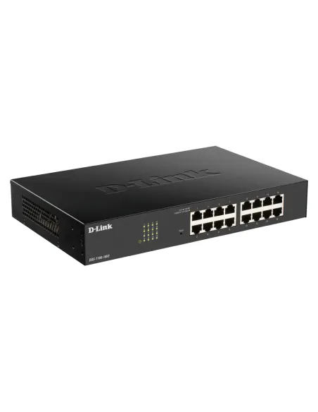 D-Link DGS-1100-16V2 switch Gestionado L2 Gigabit Ethernet (10 100 1000) Negro