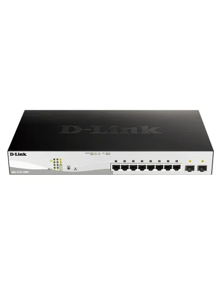 D-Link DGS-1210-10MP Gestionado L2 Gigabit Ethernet (10 100 1000) Energía sobre Ethernet (PoE) Negro, Gris