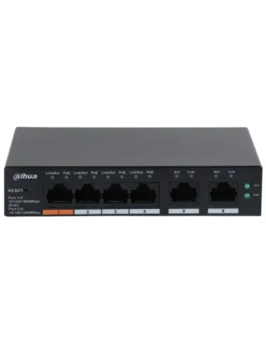 Dahua Technology DH-CS4006-4GT-60 switch Gestionado L2 Gigabit Ethernet (10 100 1000) Energía sobre Ethernet (PoE) Negro