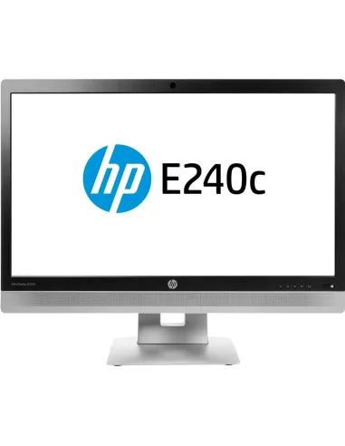 Monitor reacondicionado led hp e240c 23.8pulgadas fullhd - multimedia - webcam - hdmi - vga - dp - negro - plata - grado a -