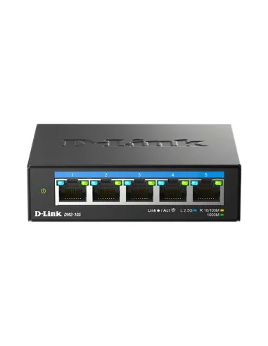 D-Link DMS-105 No administrado L2 2.5G Ethernet (100 1000 2500) Negro