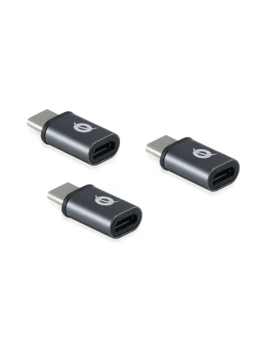 Conceptronic DONN05G cambiador de género para cable USB 2.0 Type-C USB 2.0 Micro Negro