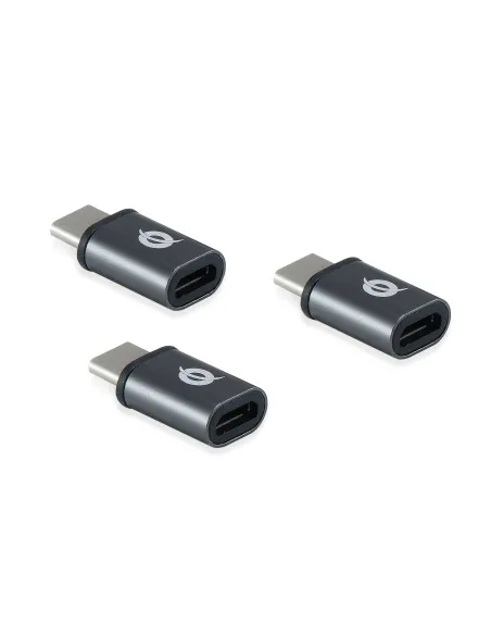 Conceptronic DONN05G cambiador de género para cable USB 2.0 Type-C USB 2.0 Micro Negro