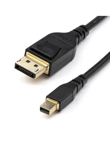 StarTech.com Cable Adaptador de 1m Mini DisplayPort a DisplayPort 1.4 Certificado por VESA - HDR de 8K 60Hz HBR3 - Cable mDP a