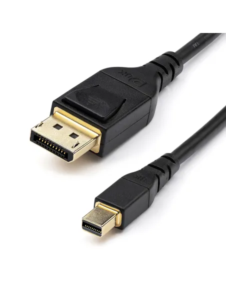 StarTech.com Cable Adaptador de 1m Mini DisplayPort a DisplayPort 1.4 Certificado por VESA - HDR de 8K 60Hz HBR3 - Cable mDP a