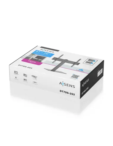 AISENS Soporte de Mesa ECO Giratorio para Monitor TV 40Kg de 37-70, Negro
