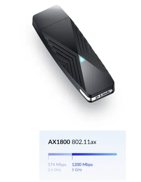 D-Link DWA-X1850 adaptador y tarjeta de red WLAN 1800 Mbit s