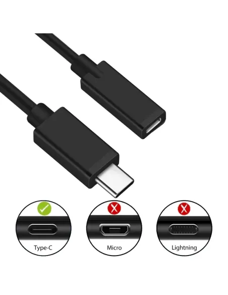 Ewent EC1037 cable USB USB 2.0 1,8 m USB C Negro