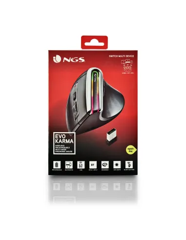 NGS EVO KARMA ratón Oficina mano derecha RF Wireless + Bluetooth Óptico 3200 DPI