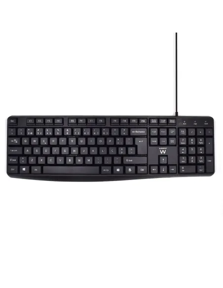 Ewent EW3002 teclado Oficina USB QWERTY Portugués Negro