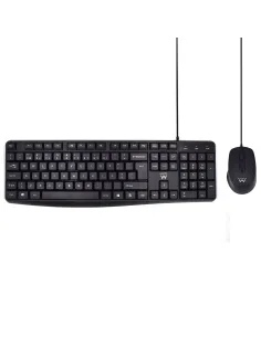 Ewent EW3007 teclado Ratón incluido Oficina USB QWERTY Portugués Negro