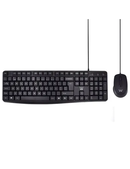 Ewent EW3007 teclado Ratón incluido Oficina USB QWERTY Portugués Negro