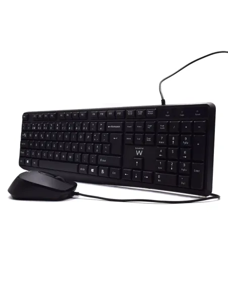 Ewent EW3007 teclado Ratón incluido Oficina USB QWERTY Portugués Negro