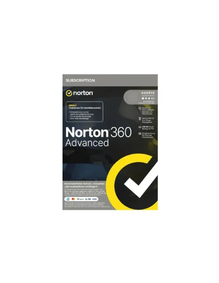 Antivirus norton 360 advanced 200gb español 1 usuario 10 dispositivos 1 año esd electronica