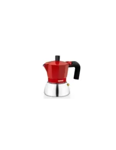 Cafetera Italiana Monix Induction Inox M863106/ 6 Tazas/ Roja