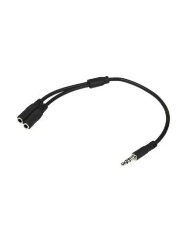 Cable jack 3.5mm startech 0.20m - macho - hembra - negro