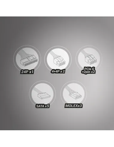 Tacens RADIX VII AG 700, Fuente Alimentación Full Modular 700W ATX, 10 Años Garantía, 80Plus Silver, +87% Eficiencia,