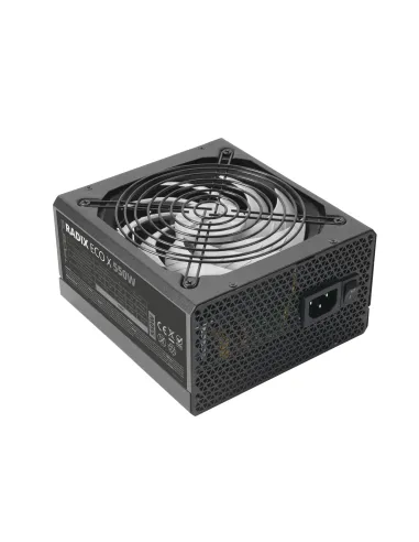Tacens RADIX ECO X 550, Fuente Alimentación PC ATX 550W, 6 Años Garantía, 87% Eficiencia, Tecnologías SMD y DC-DC, Ventilador