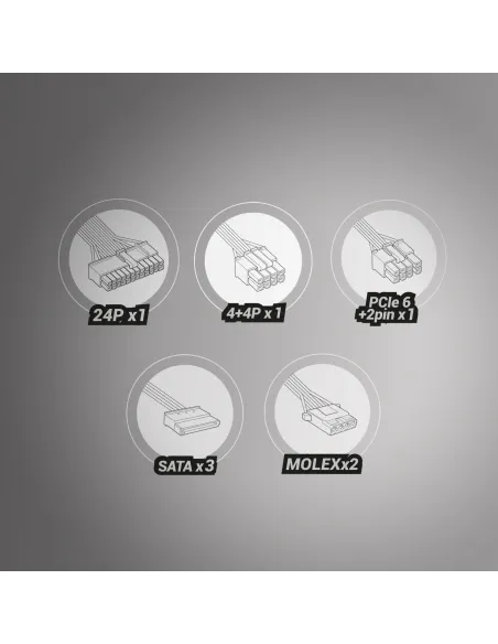 Tacens RADIX ECO X 550, Fuente Alimentación PC ATX 550W, 6 Años Garantía, 87% Eficiencia, Tecnologías SMD y DC-DC, Ventilador