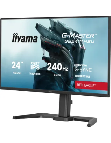 iiyama G-MASTER GB2471HSU-B1 pantalla para PC 60,5 cm (23.8") 1920 x 1080 Pixeles Full HD Negro