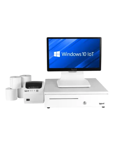 iggual IGG320174pack N100 3,4 GHz 39,6 cm (15.6") 1920 x 1080 Pixeles Pantalla táctil Blanco