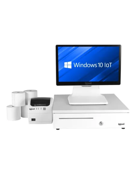 iggual IGG320174pack N100 3,4 GHz 39,6 cm (15.6") 1920 x 1080 Pixeles Pantalla táctil Blanco