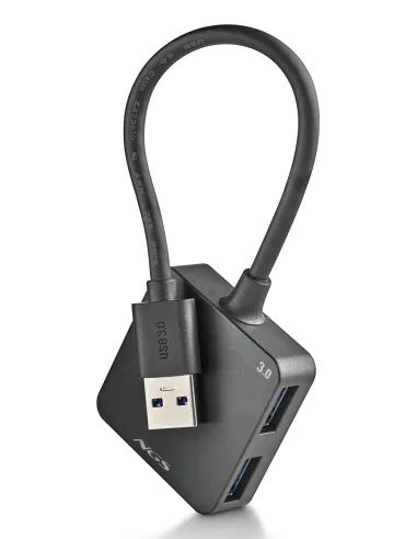 NGS IHUB 3.0 TINY USB 3.2 Gen 1 (3.1 Gen 1) Type-A 5000 Mbit s Negro