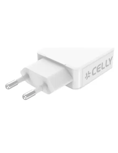 Celly SLIMTC1C1A45WWH cargador de dispositivo móvil Portátil, Smartphone, Tableta Blanco Corriente alterna Carga rápida Interior