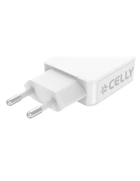 Celly SLIMTC1C1A45WWH cargador de dispositivo móvil Portátil, Smartphone, Tableta Blanco Corriente alterna Carga rápida Interior