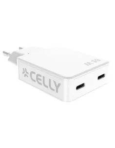 Celly SLIMTC2C65WWH cargador de dispositivo móvil Portátil, Smartphone, Tableta Blanco Corriente alterna Carga rápida Interior