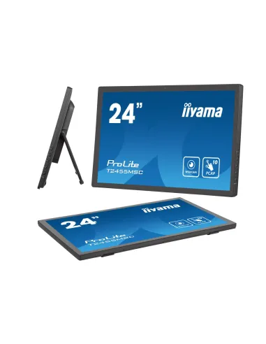 iiyama T2455MSC-B1 pantalla para PC 61 cm (24") 1920 x 1080 Pixeles Full HD LED Pantalla táctil Negro