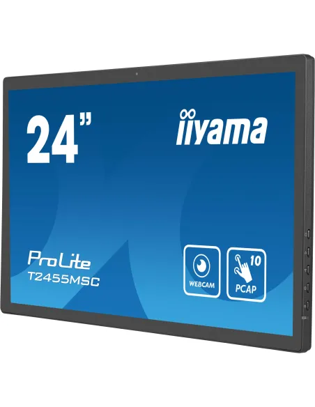 iiyama T2455MSC-B1 pantalla para PC 61 cm (24") 1920 x 1080 Pixeles Full HD LED Pantalla táctil Negro