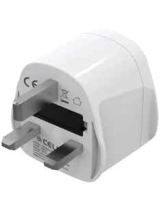 Celly TRAVELADAPTERUK adaptador de enchufe eléctrico Tipo G (RU) Universal Blanco 2
