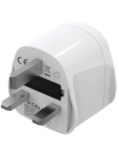 Celly TRAVELADAPTERUK adaptador de enchufe eléctrico Tipo G (RU) Universal Blanco