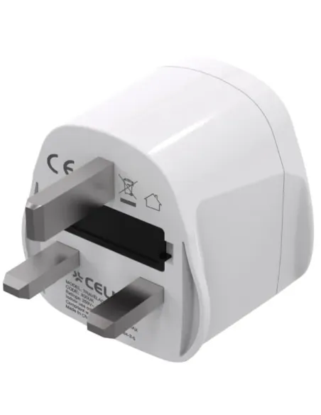 Celly TRAVELADAPTERUK adaptador de enchufe eléctrico Tipo G (RU) Universal Blanco