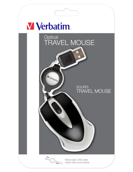 Verbatim Ratón óptico de viaje Go Mini  Negro