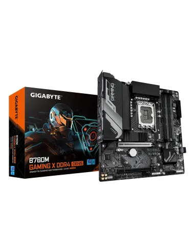 GIGABYTE B760M GAMING X DDR4 GEN5 Placa Base – Compatible con procesadores Intel Core 14ª generación, VRM de 8+1+1 fases, hasta
