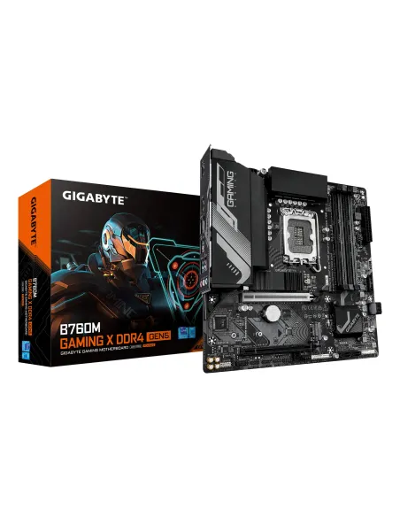 GIGABYTE B760M GAMING X DDR4 GEN5 Placa Base – Compatible con procesadores Intel Core 14ª generación, VRM de 8+1+1 fases, hasta