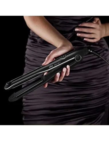 Braun Satin Hair 7 SensoCare ST780 Plancha de pelo Caliente Negro 2 m