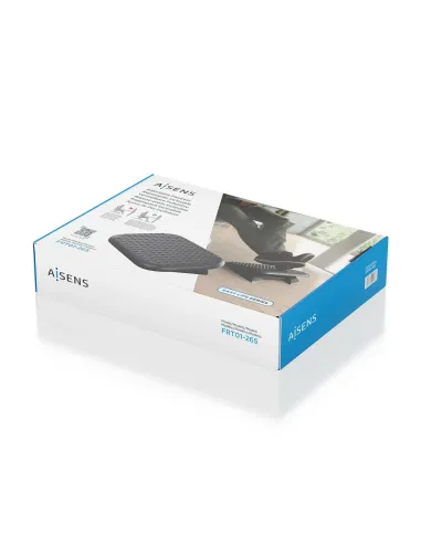 AISENS Reposapiés inclinable, Negro