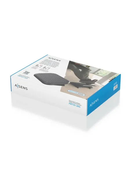 AISENS Reposapiés inclinable, Negro