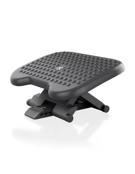AISENS Reposapiés inclinable y altura ajustable, Negro