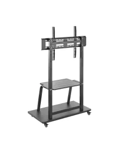 AISENS Soporte de suelo ECO con ruedas, bandeja para DVD para Monitor TV 150Kg de 37-100, Negro 2