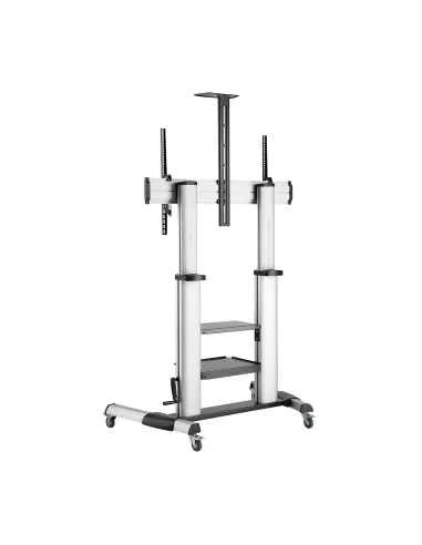 AISENS FT100TE-125 soporte para pantalla de señalización 2,54 m (100") Negro, Plata