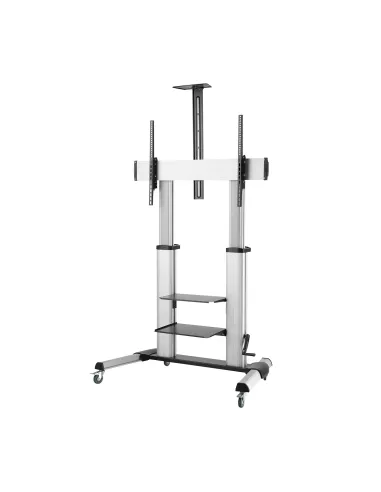 AISENS FT100TE-125 soporte para pantalla de señalización 2,54 m (100") Negro, Plata