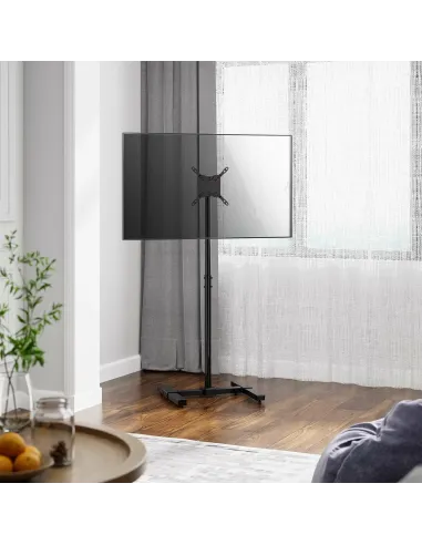 AISENS Soporte de Suelo Inclinable y Extensible para TV 20Kg de 13-42, Negro