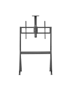 AISENS Soporte de Suelo Pro Con Rueda, 1 Bandeja Y Soporte de Camara Para Pantalla Interactiva TV 120kg de 55"-100", Negro 2