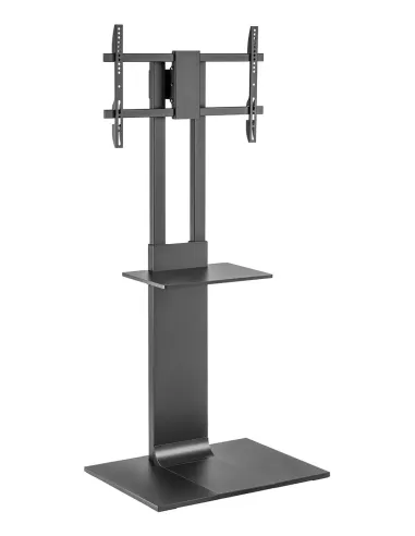AISENS Soporte de Suelo con Bandeja DVD para Monitor TV 50kg de 37-86, Negro