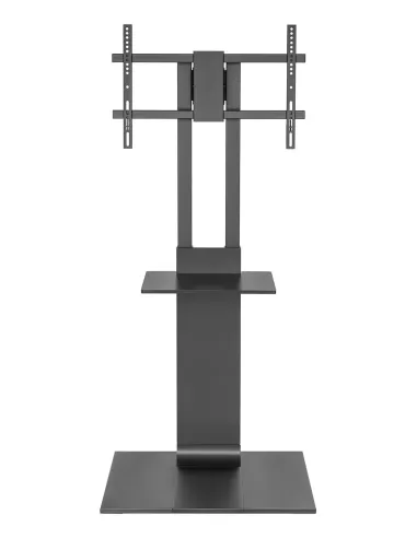AISENS Soporte de Suelo con Bandeja DVD para Monitor TV 50kg de 37-86, Negro