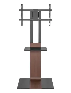 AISENS Soporte de Suelo con Bandeja DVD para Monitor TV 50kg de 37-86, Negro-Marrón 2